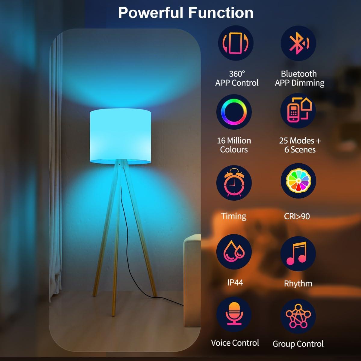 Bombillas LED ILC 10W RGB Alexa 900 Lúmenes 2700K (4 unidades)
