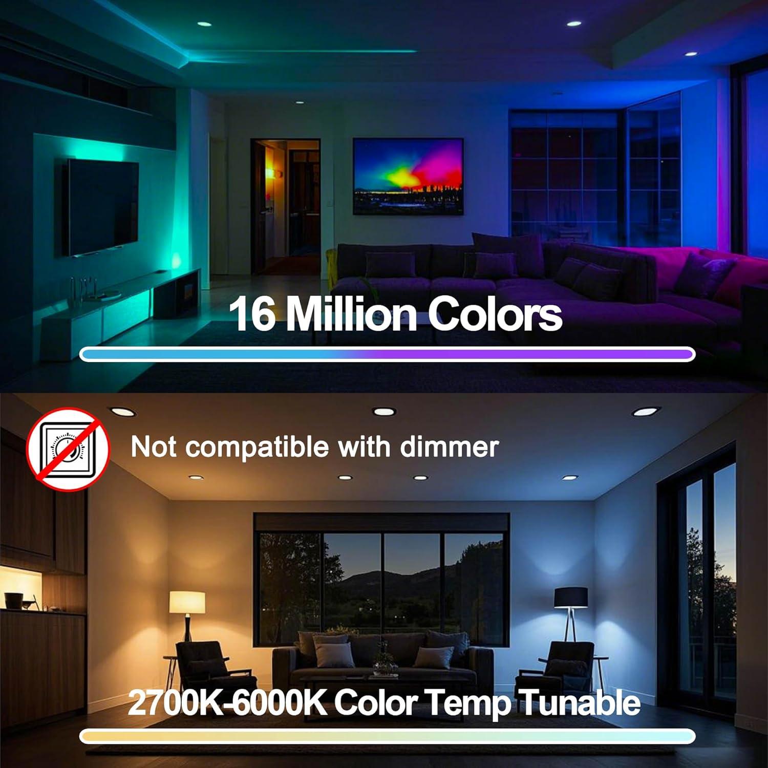 Bombillas LED ILC 10W RGB Alexa 900 Lúmenes 2700K (4 unidades)