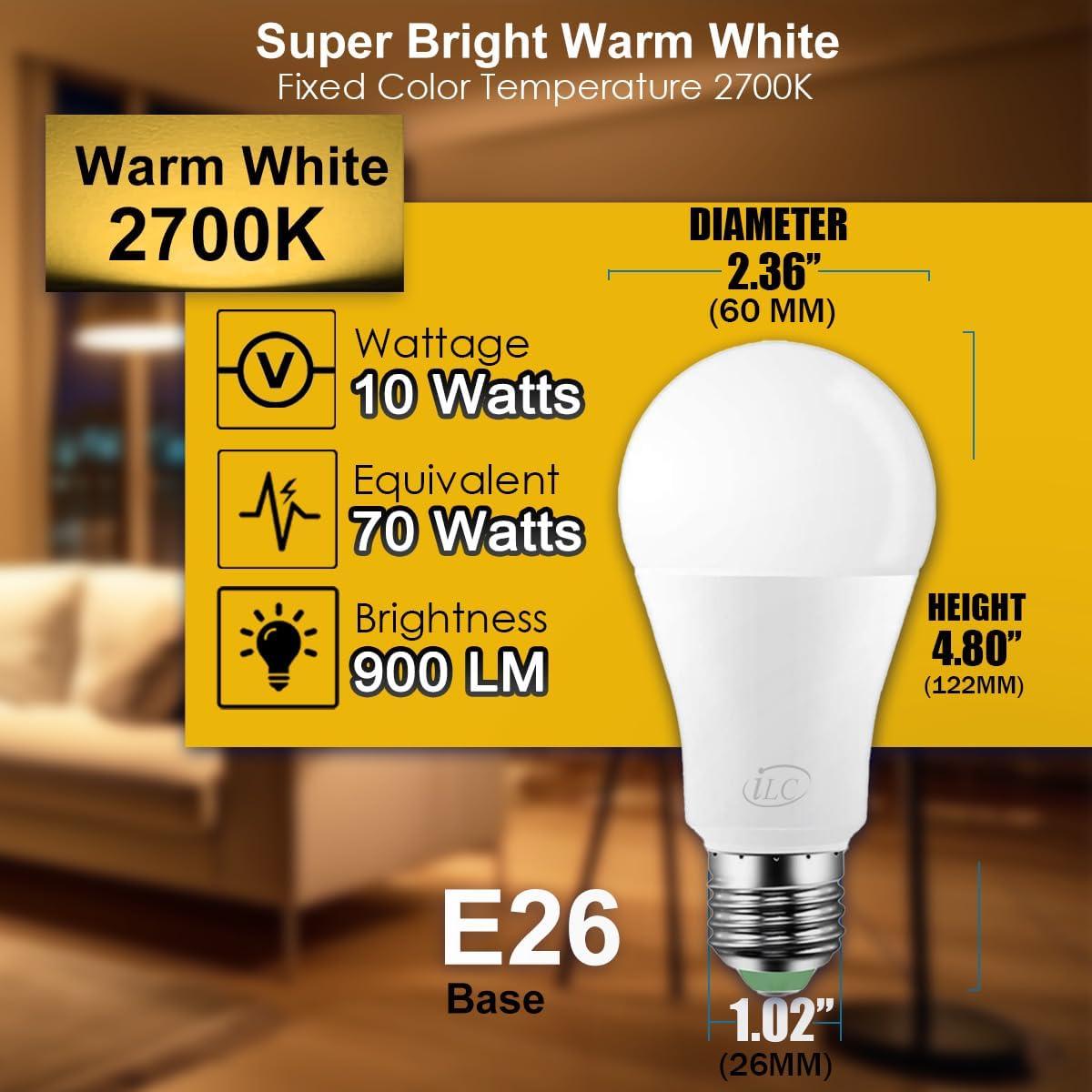 Bombillas LED ILC 10W RGB Alexa 900 Lúmenes 2700K (4 unidades)