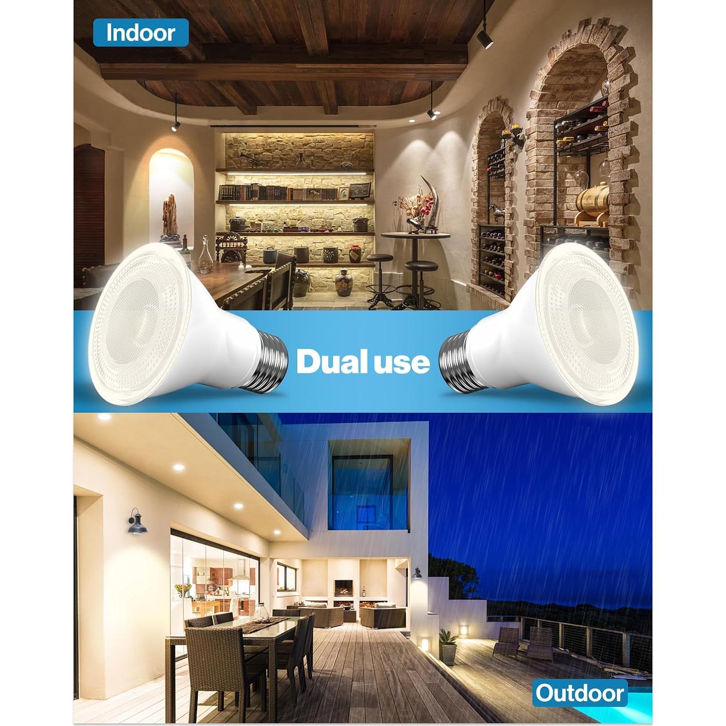 Bombilla LED PAR30 Sunco 11W 850 LM Regulable IP65 Paquete de 4