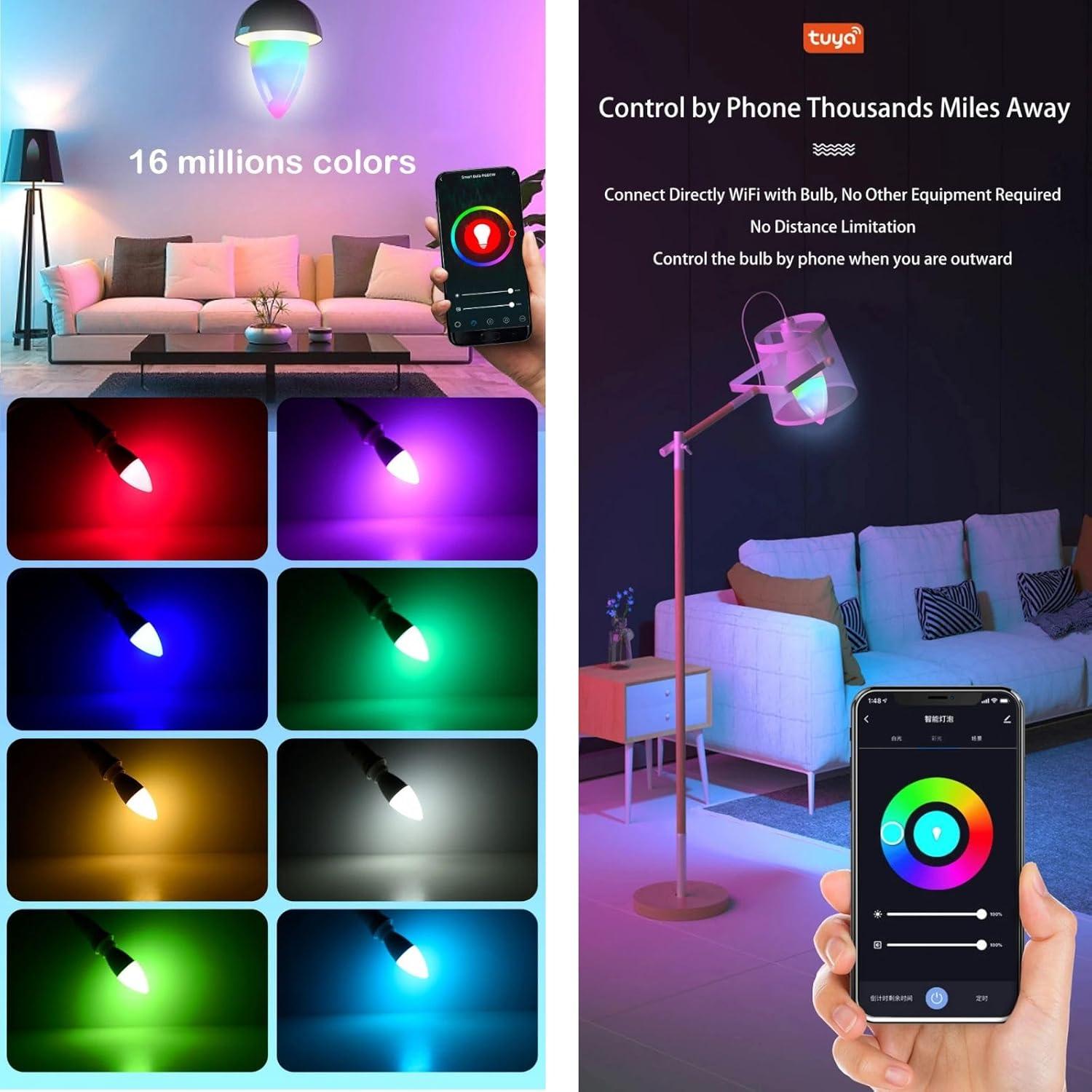 Bombillas LED Candelabro Inteligentes Sanofuturion E14 5W 450LM