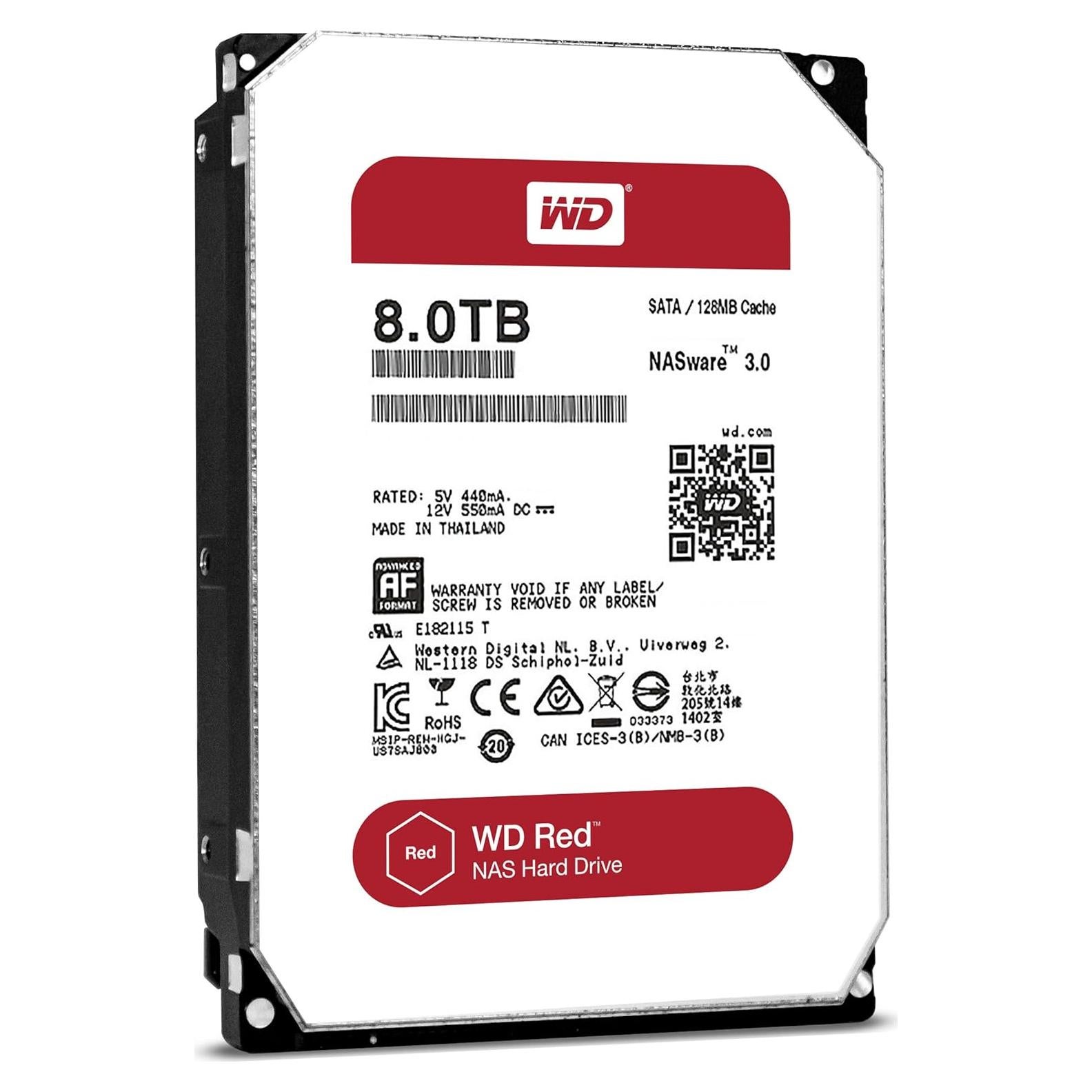 Disco Duro NAS 8TB Western Digital Red 5400 RPM SATA 6 Gb/s