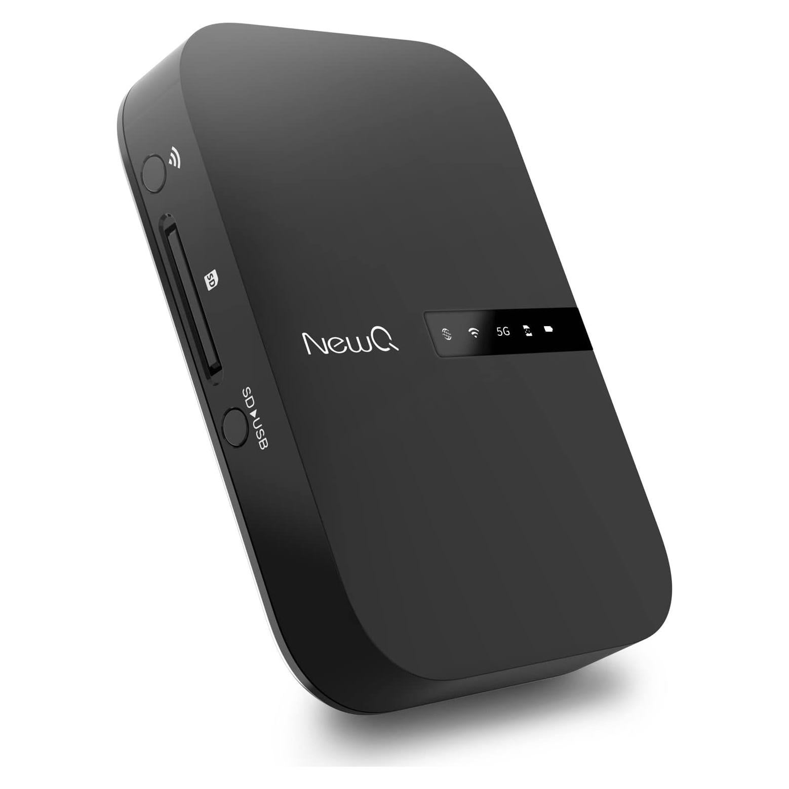 Router Inalámbrico Portátil NewQ B3 AC750 con Filehub y Lector SD