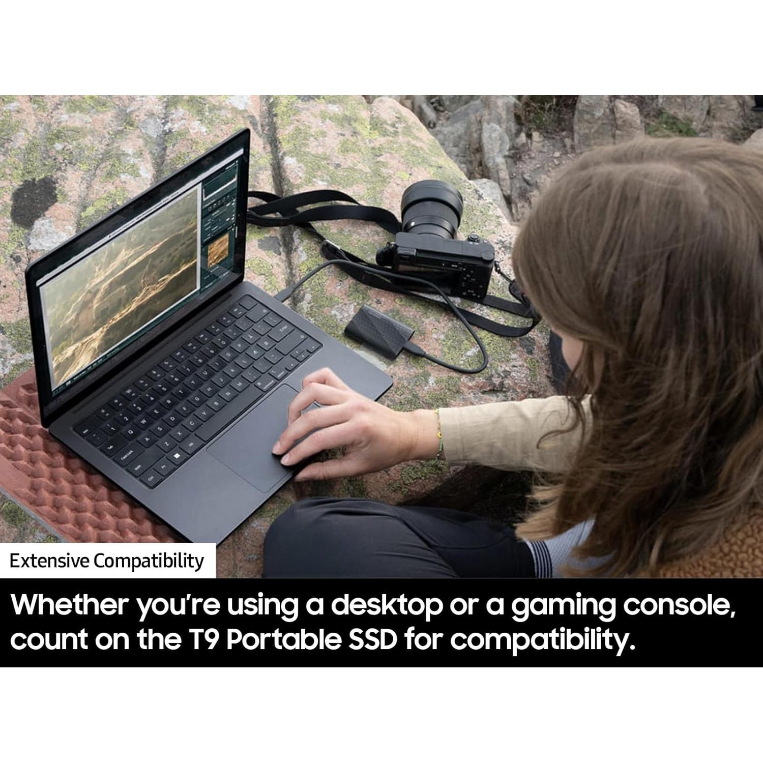 SSD Portátil Samsung T9 4TB USB 3.2 Gen 2x2 Negro