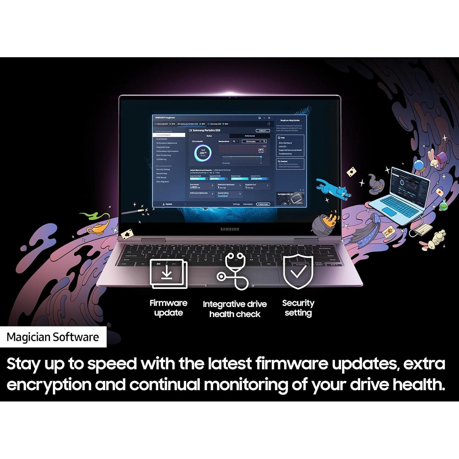 SSD Portátil Samsung T9 4TB USB 3.2 Gen 2x2 Negro