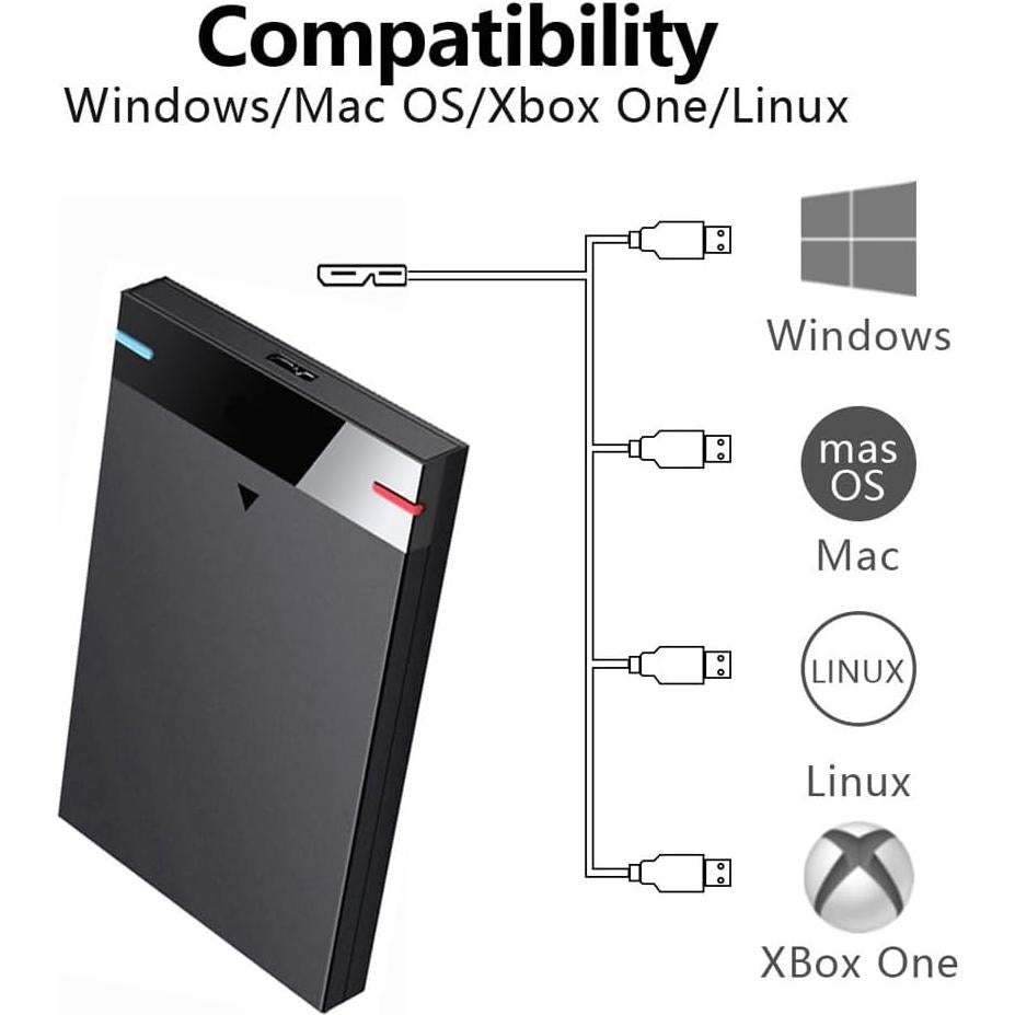 Disco Duro Externo Portátil HWAYO 250GB USB 3.0 Ultra Delgado