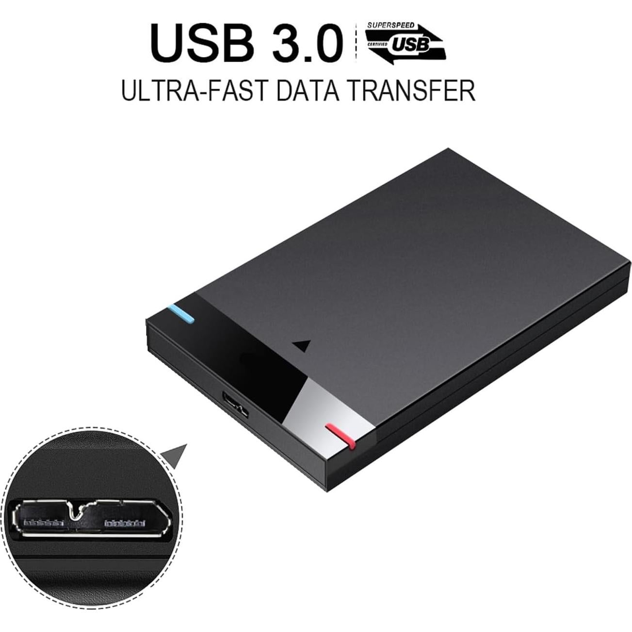 Disco Duro Externo Portátil HWAYO 250GB USB 3.0 Ultra Delgado