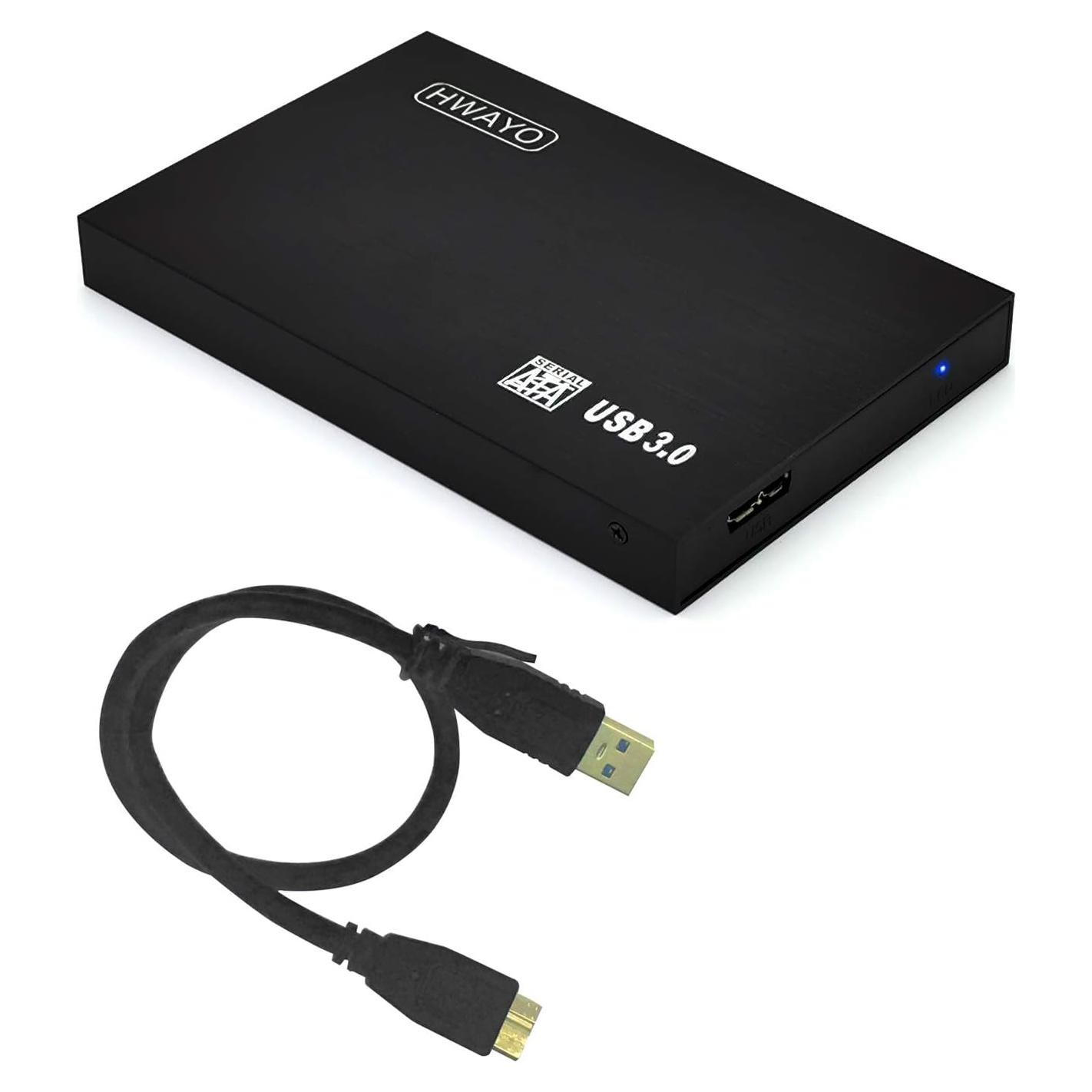 Disco Duro Externo Portátil HWAYO 120GB USB 3.0 Negro