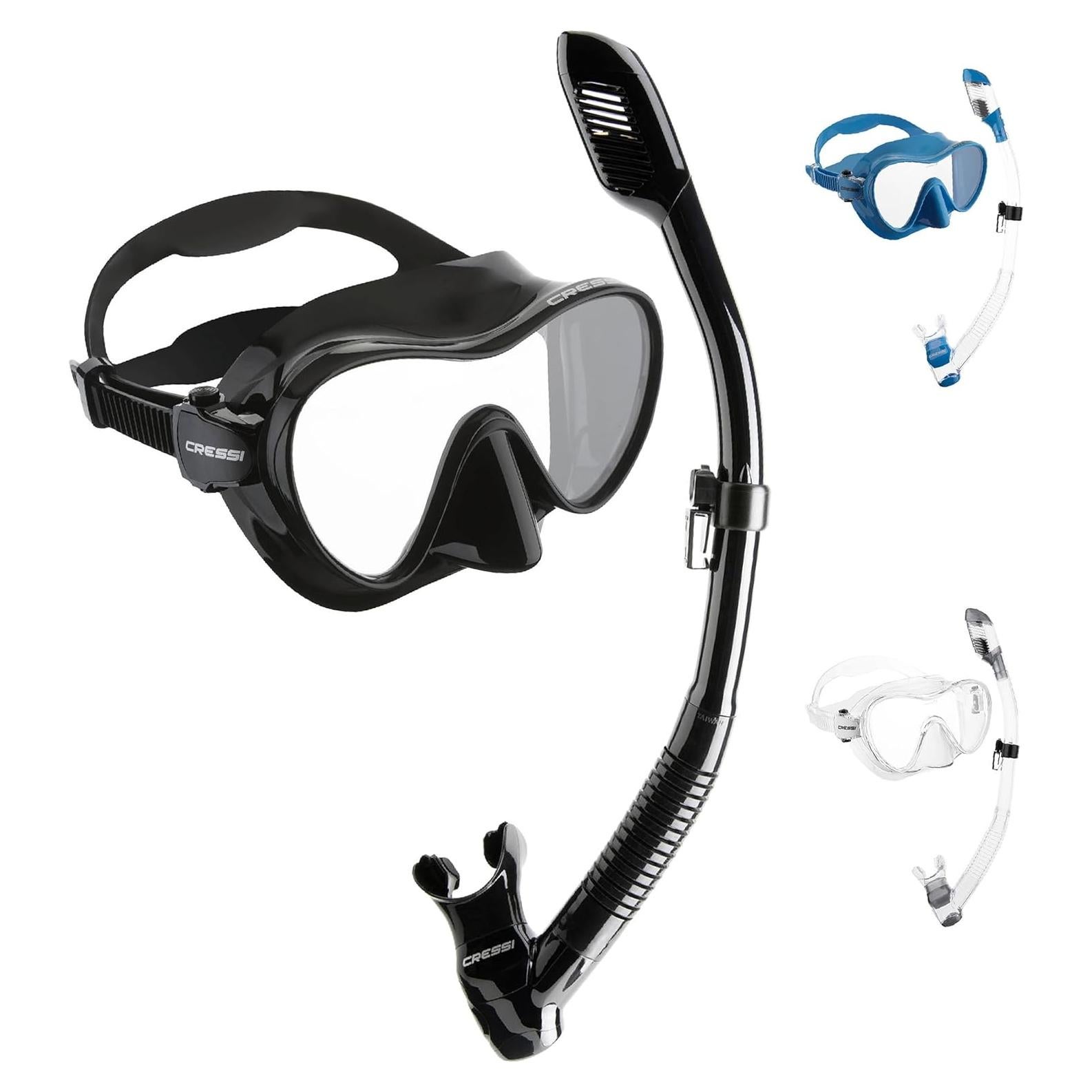 Kit de Buceo Cressi F1 y Supernova Seco - Máscara y Snorkel