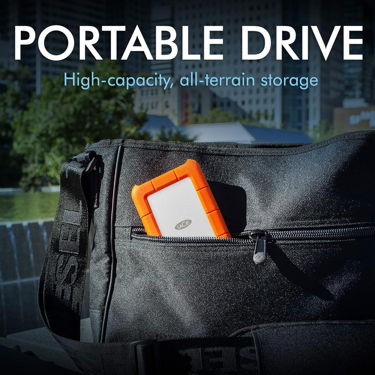 Disco Duro Externo LaCie Rugged Mini 5TB USB 3.0 Naranja