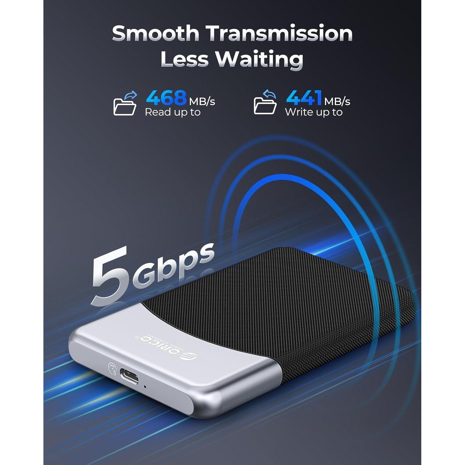 ORICO SSD Externo 1TB USB-C 3.2 Resistente al Polvo y Caídas