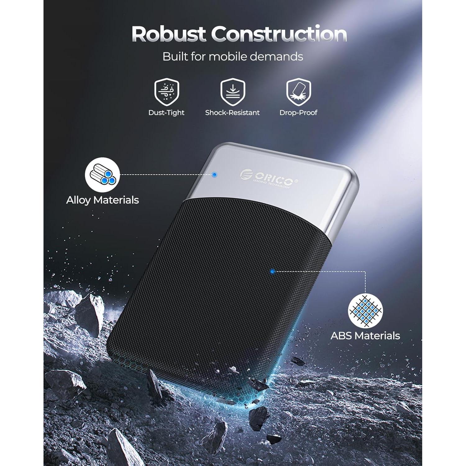 ORICO SSD Externo 1TB USB-C 3.2 Resistente al Polvo y Caídas