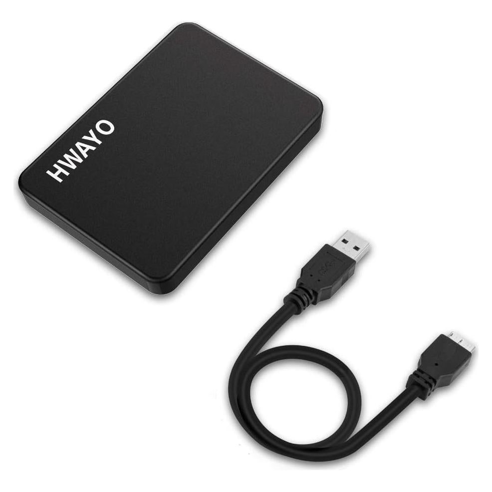 Disco Duro Externo Portátil HWAYO 1TB USB 3.0 Ultra Delgado