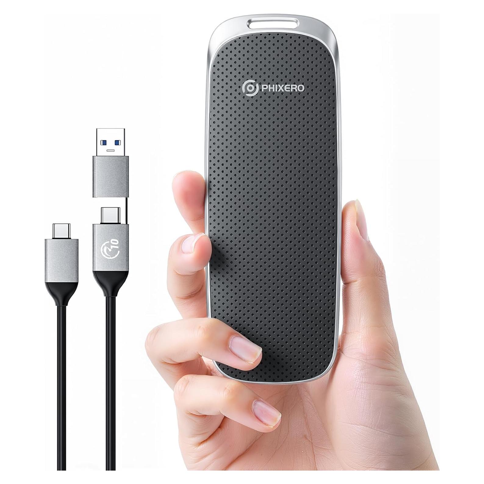 SSD Externo PHIXERO P10PRO 2TB USB 3.2 Gen2 Negro