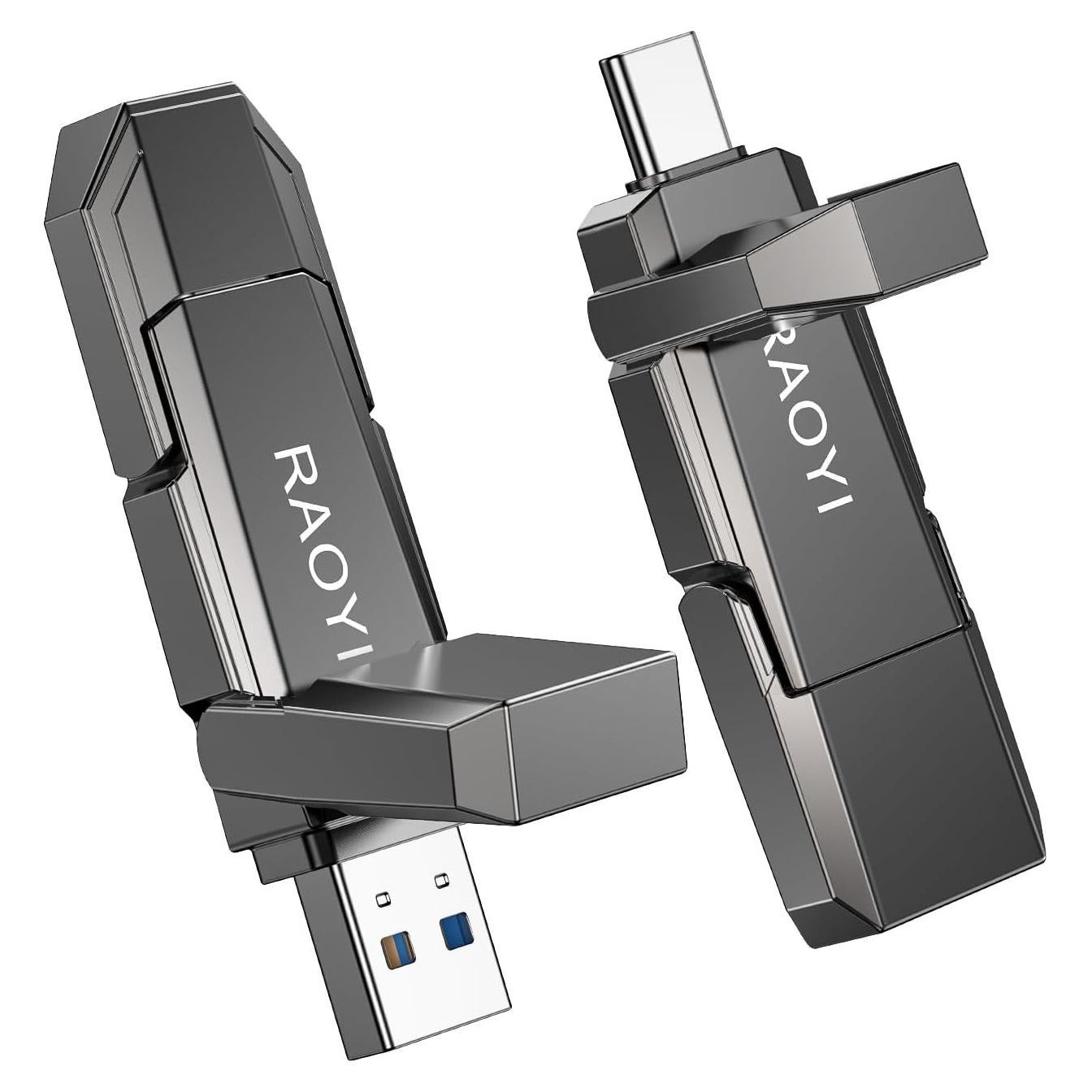 RAOYI SSD Externo 512GB USB-C y USB-A 2-en-1 450MB/s