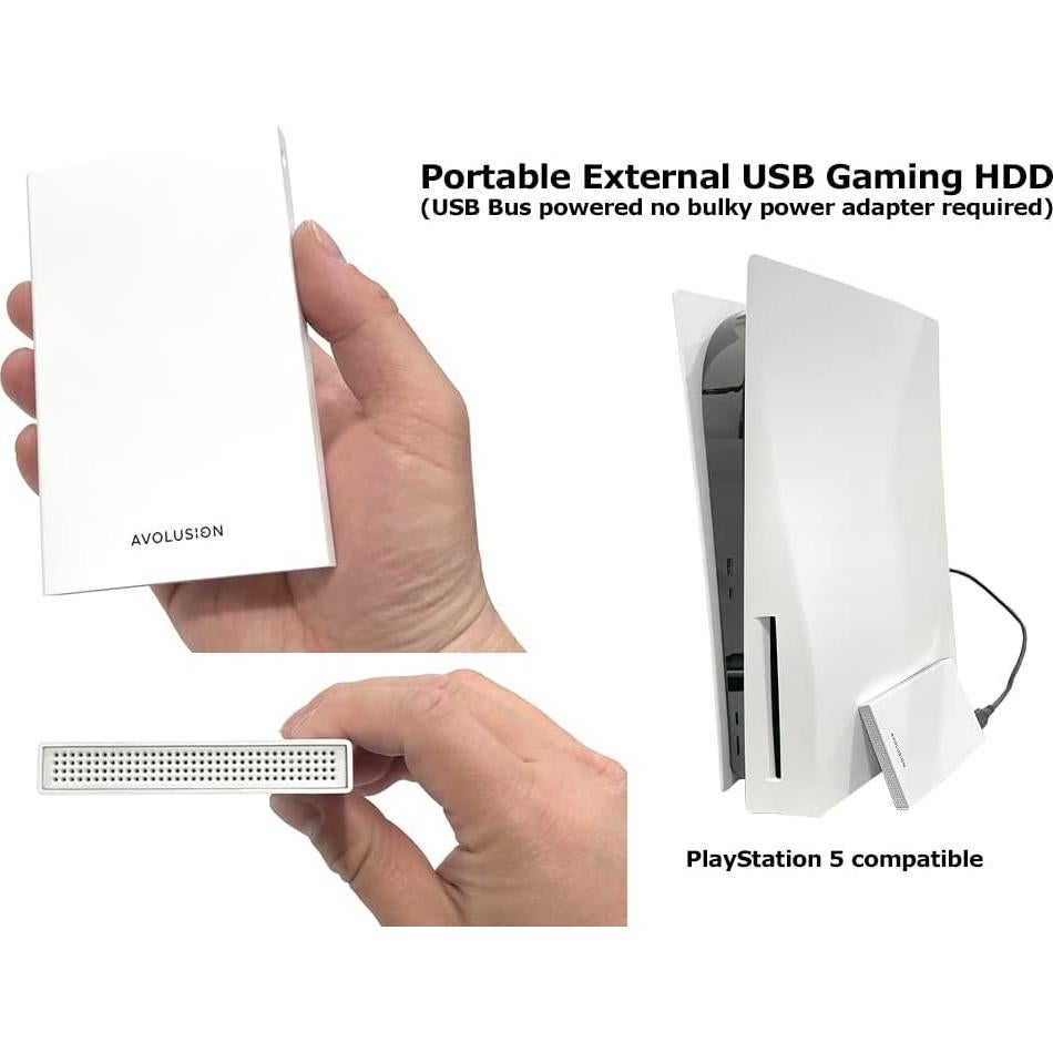 Disco Duro Externo Avolusion HD250U3-WH 2TB USB 3.0 Blanco PS5