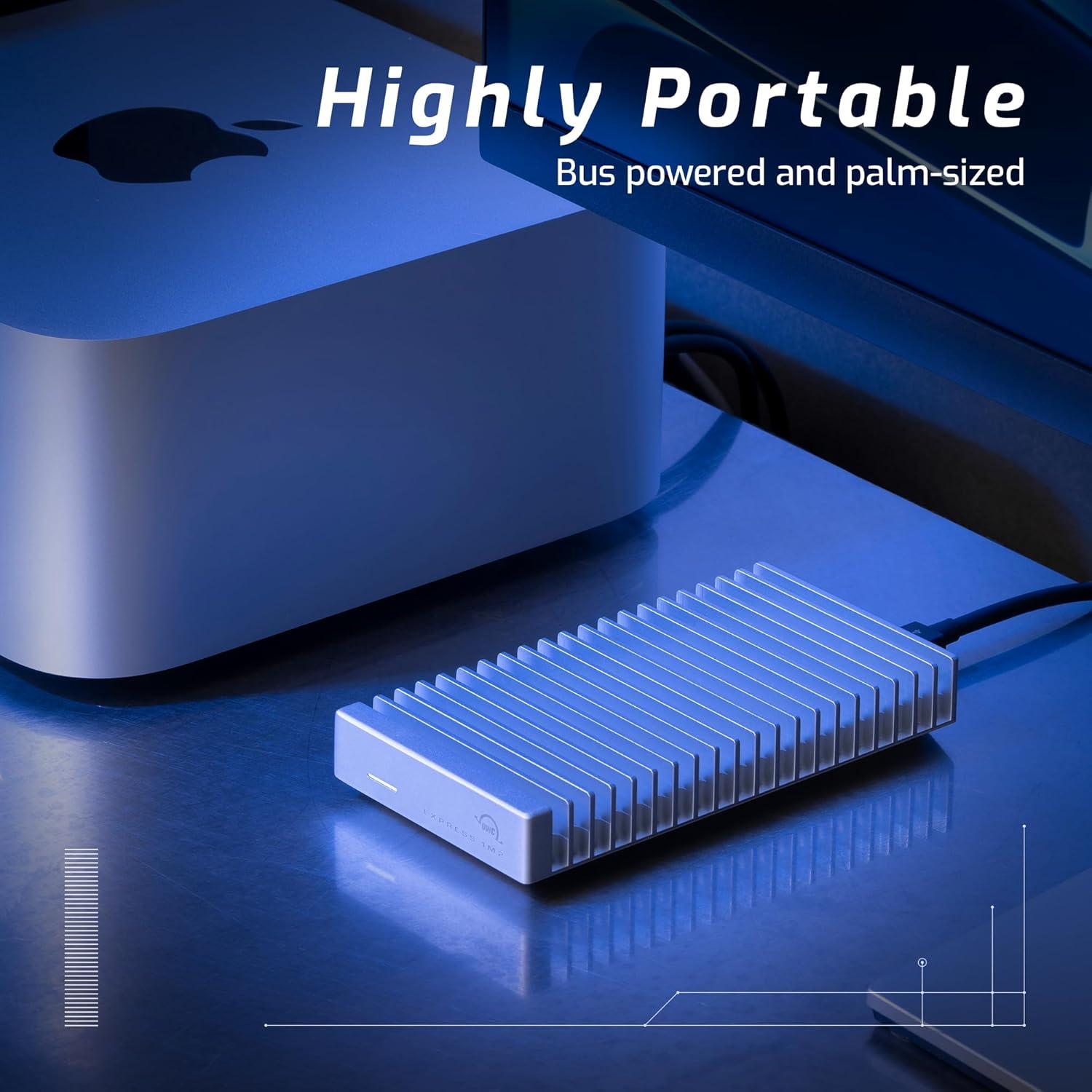 OWC 4TB SSD NVMe Portátil USB4 Express 1M2 Aluminio