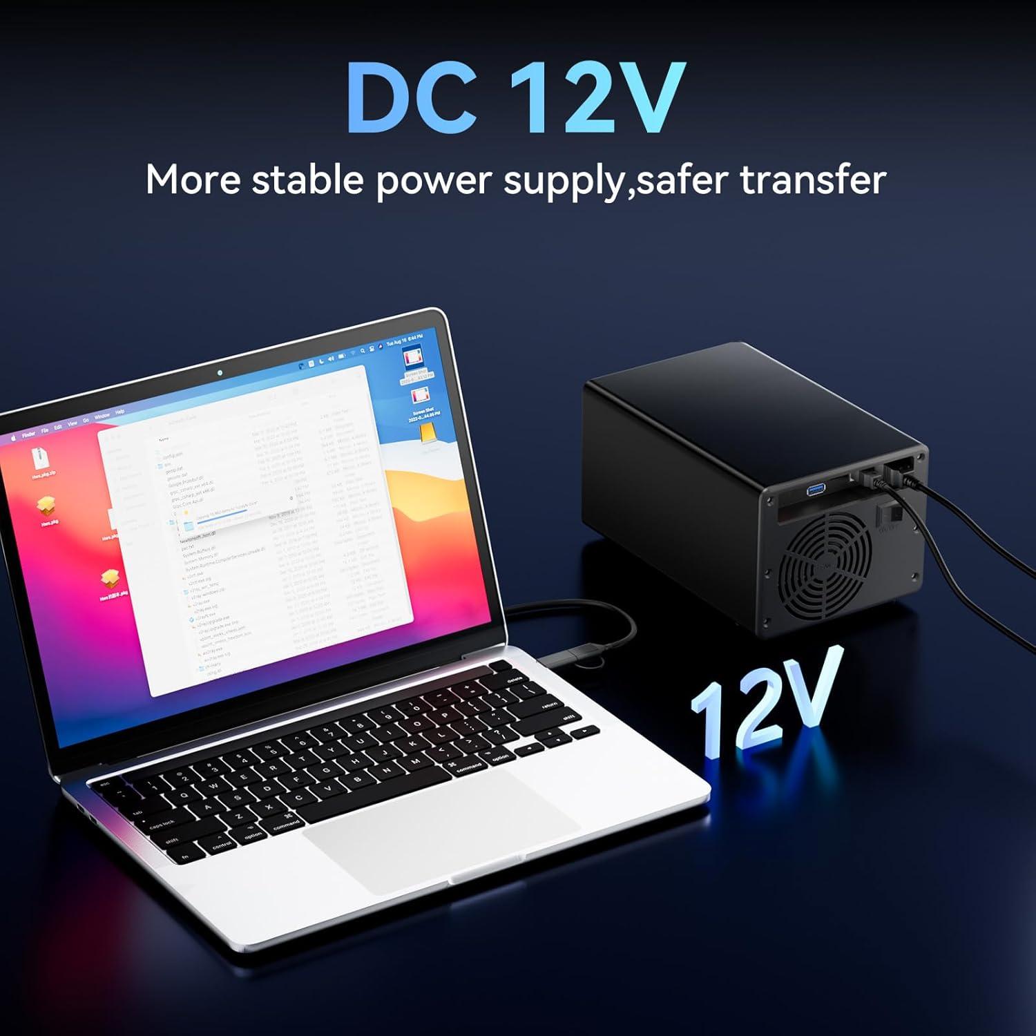 Caja de Disco Duro Externa Cenmate 3 Bahías USB 3.0 60TB