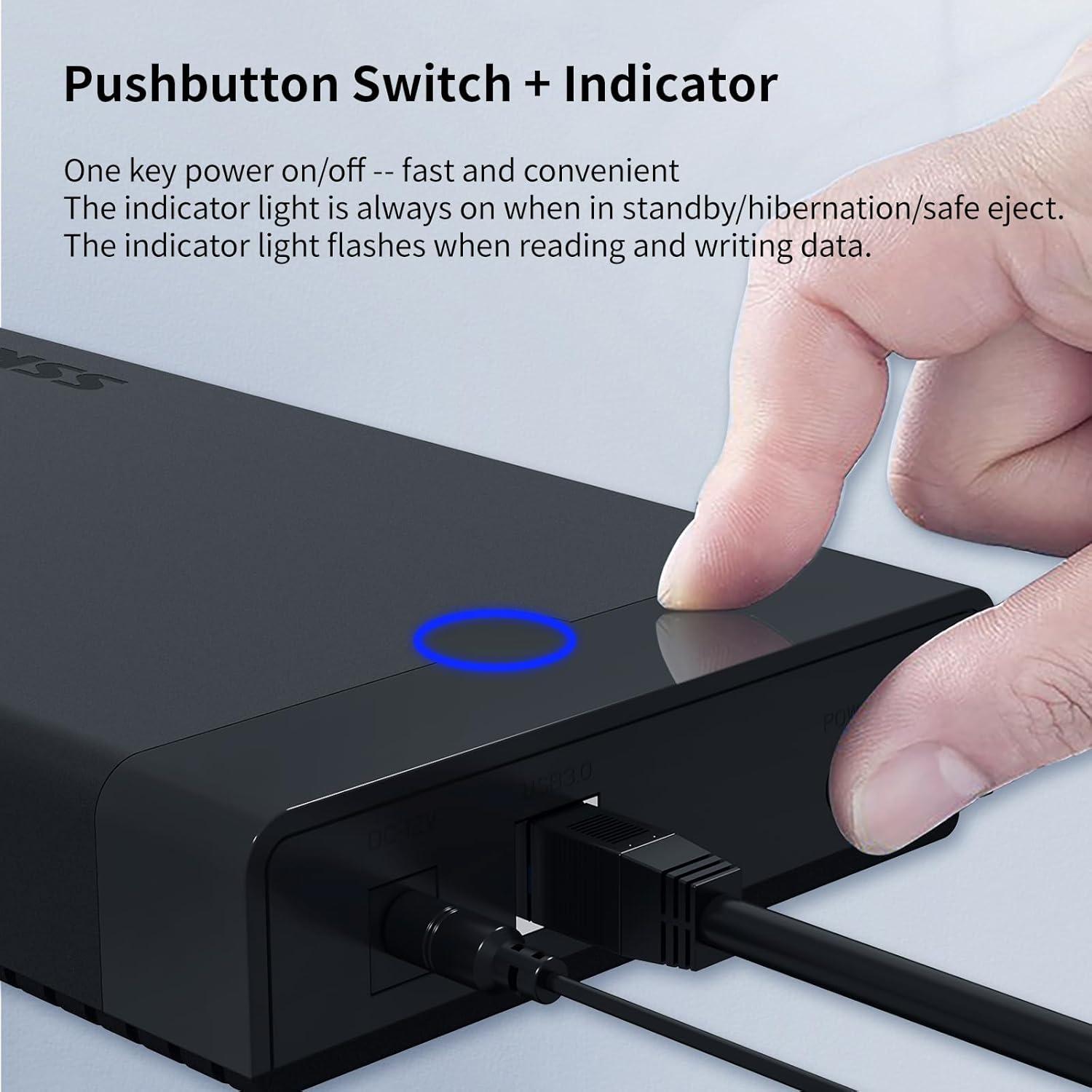 Carcasa de Disco Duro Externo SSK 3.5 USB 3.0 hasta 20TB