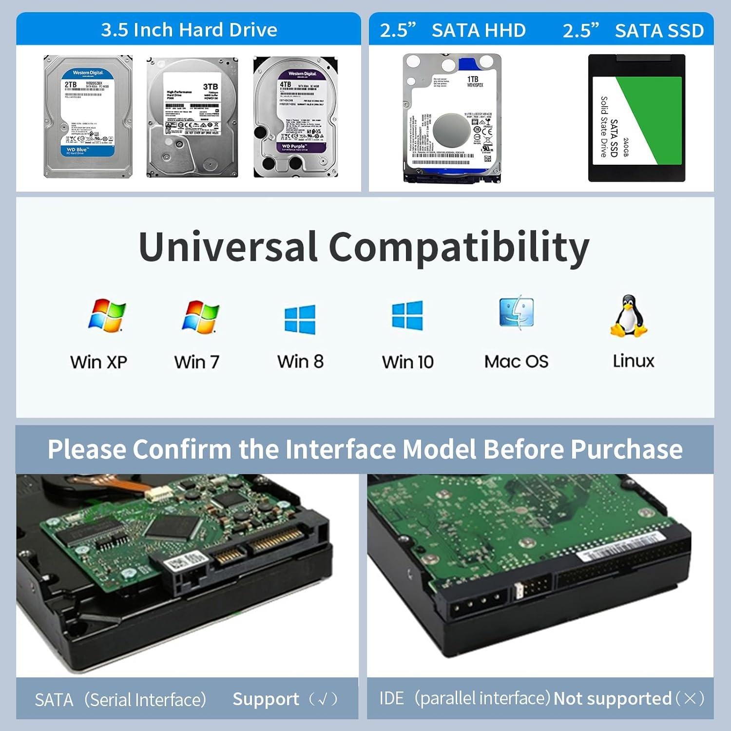 Carcasa de Disco Duro Externo SSK 3.5 USB 3.0 hasta 20TB