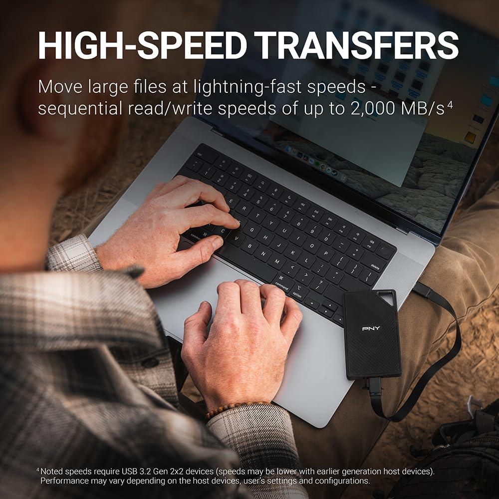 PNY RP60 1TB SSD Portátil Resistente USB-C IP65