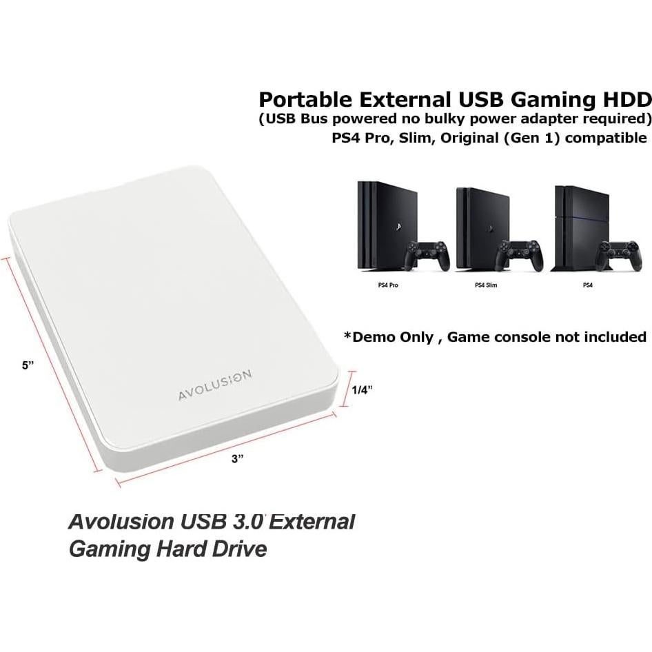 Disco Duro Externo Avolusion Z1-S 1TB USB 3.0 para PS4