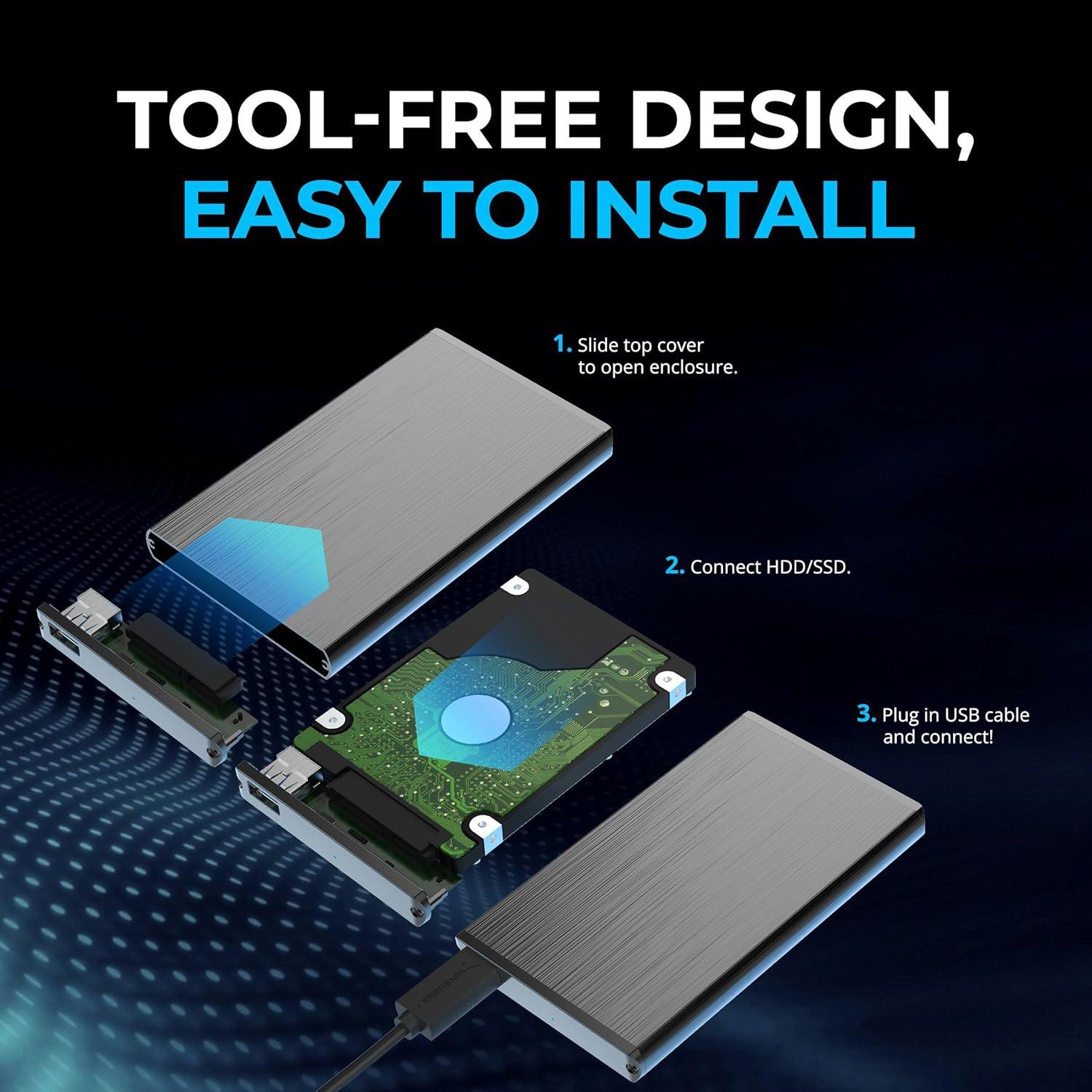 Carcasa Externa SATA 2.5" Sabrent EC-UK30 Aluminio USB 3.0