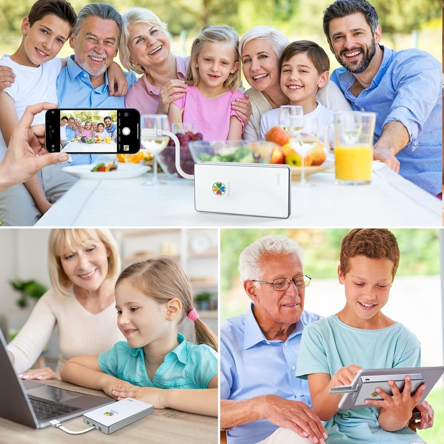 Disco Duro Externo iDiskk 4TB para iPhone y Android con Batería