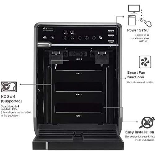 Caja de Disco Duro Mediasonic PROBOX 4 Bahías USB 3.0 eSATA