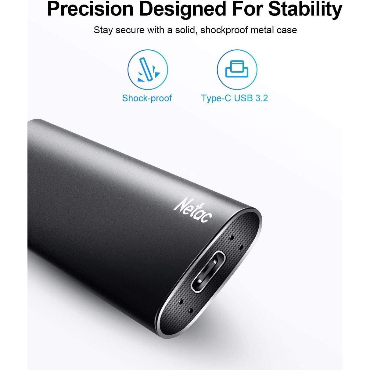 SSD Portátil Netac 2TB USB 3.2 Gen 2 Zslim Alta Velocidad