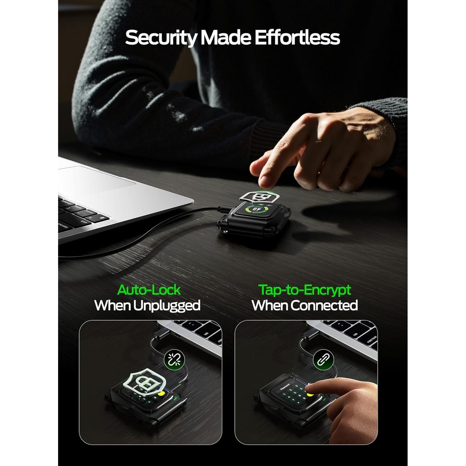 Disco Duro Externo SSD MOVE SPEED 1TB USB-C 3.2 Pantalla Táctil