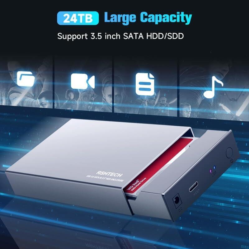 Carcasa de Disco Duro Externa RSHTECH RSH-339STC USB-C 3.5"