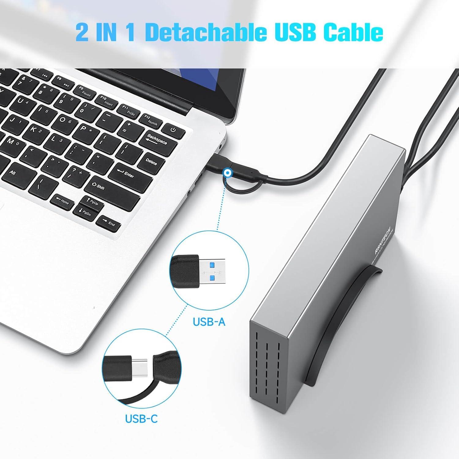 Carcasa de Disco Duro Externa RSHTECH RSH-339STC USB-C 3.5"
