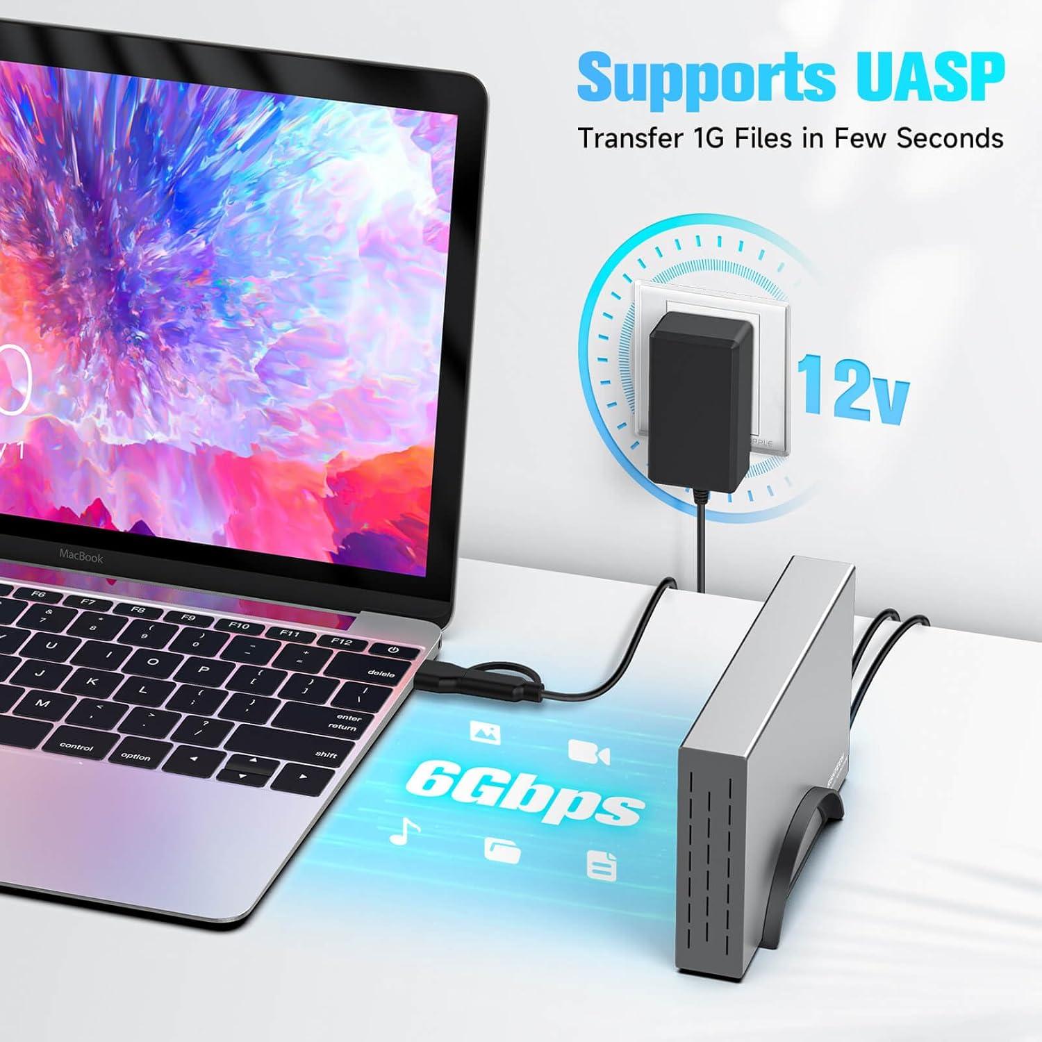 Carcasa de Disco Duro Externa RSHTECH RSH-339STC USB-C 3.5"