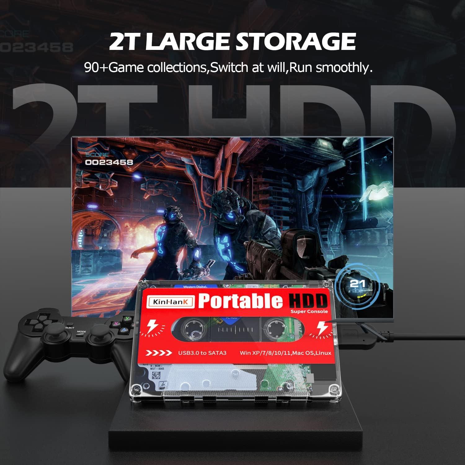 Disco Duro Externo Portátil Kinhank 2T para Juegos USB 3.0