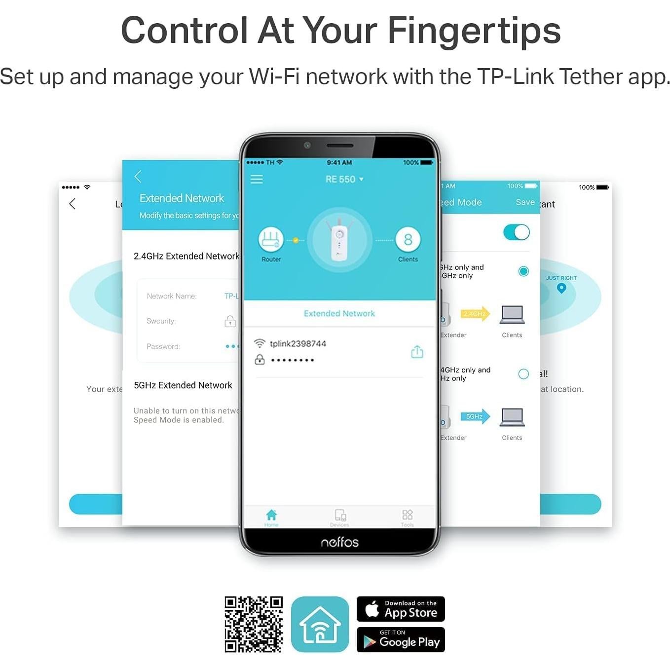 Extensor de Rango WiFi TP-Link RE550 AC1900 Doble Banda