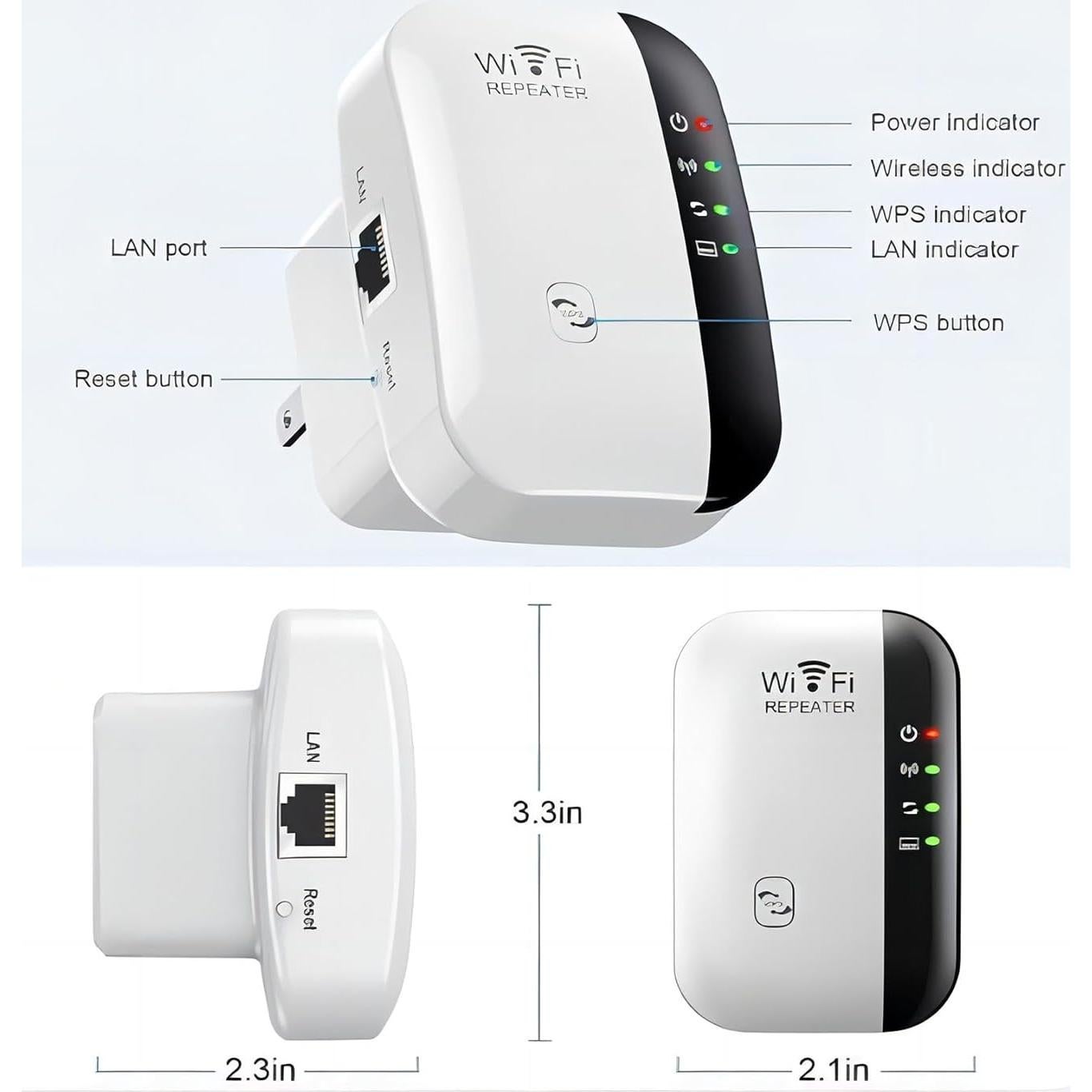 Extensor de WiFi TGDLLF 5000 pies², Amplificador Inalámbrico