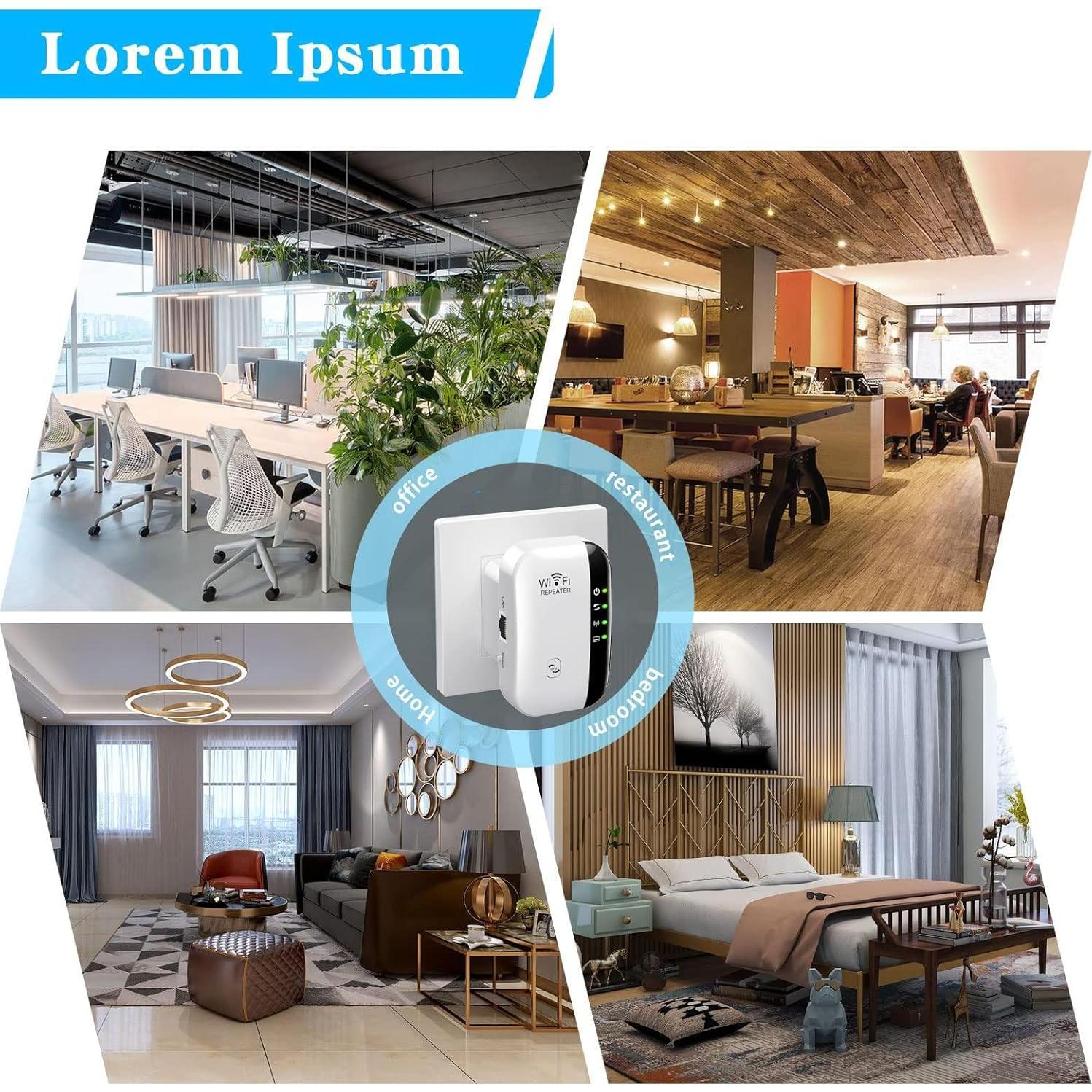 Extensor de Rango WiFi ZiShu, Repetidor Inalámbrico 300Mbps