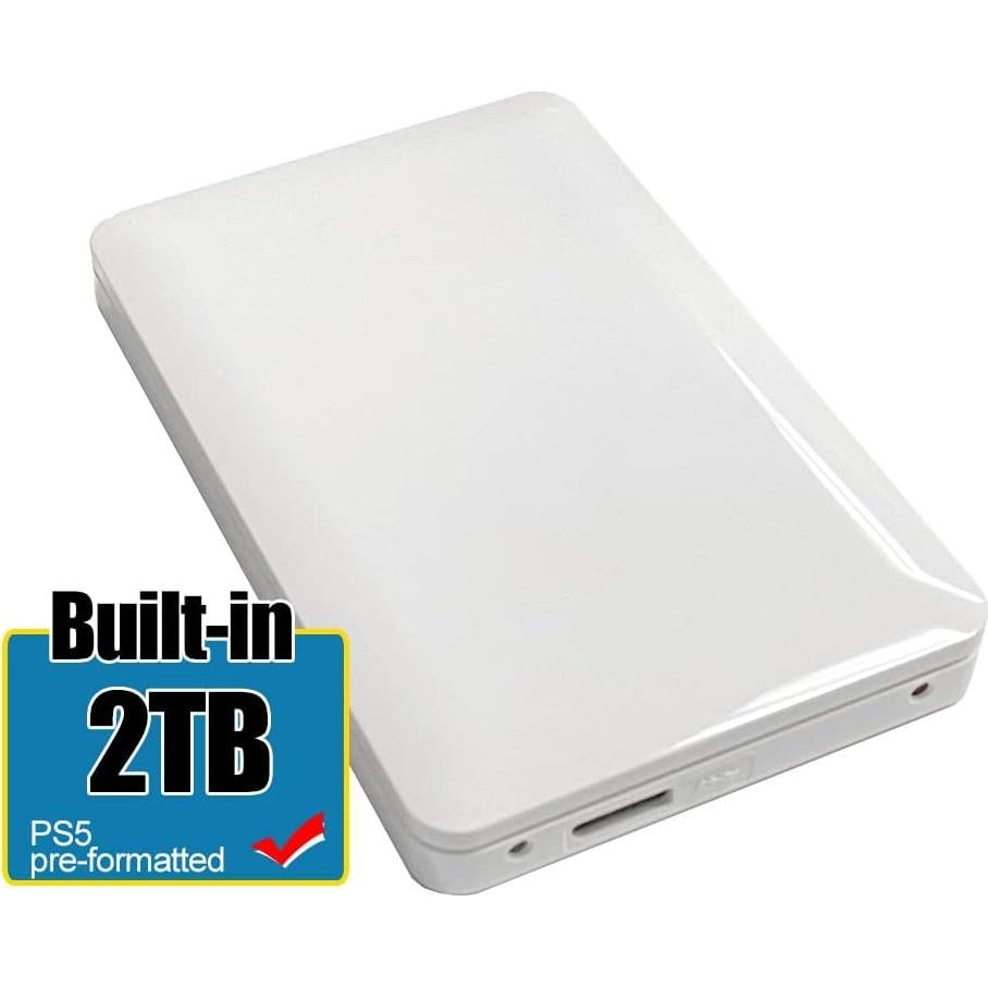 Disco Duro Externo Avolusion 2TB USB 3.0 Blanco para PS5/PS4