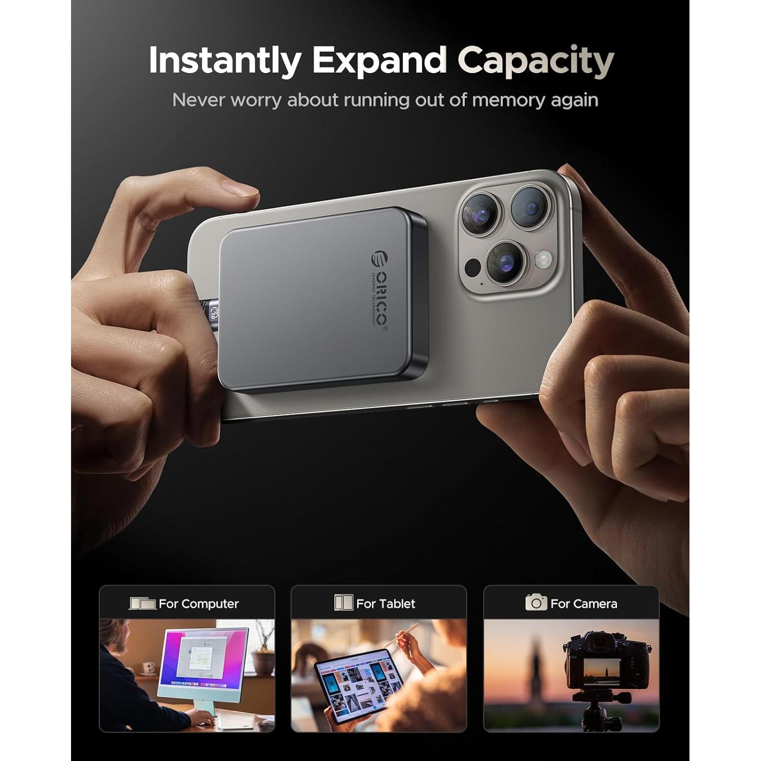 ORICO K10 1TB SSD Externo USB 3.2 Carga PD100W 4K