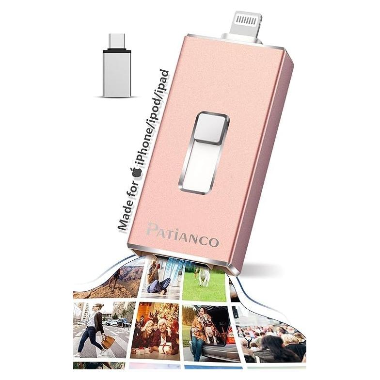Photo Stick USB 512GB Patianco para iPhone y iPad Rosa