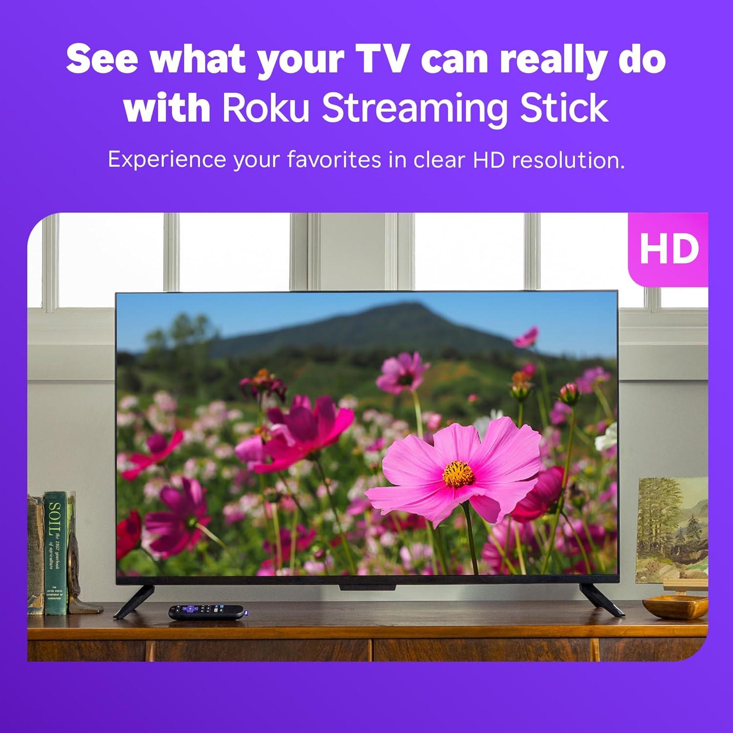 Roku Streaming Stick HD 2025 - Dispositivo de Streaming HD