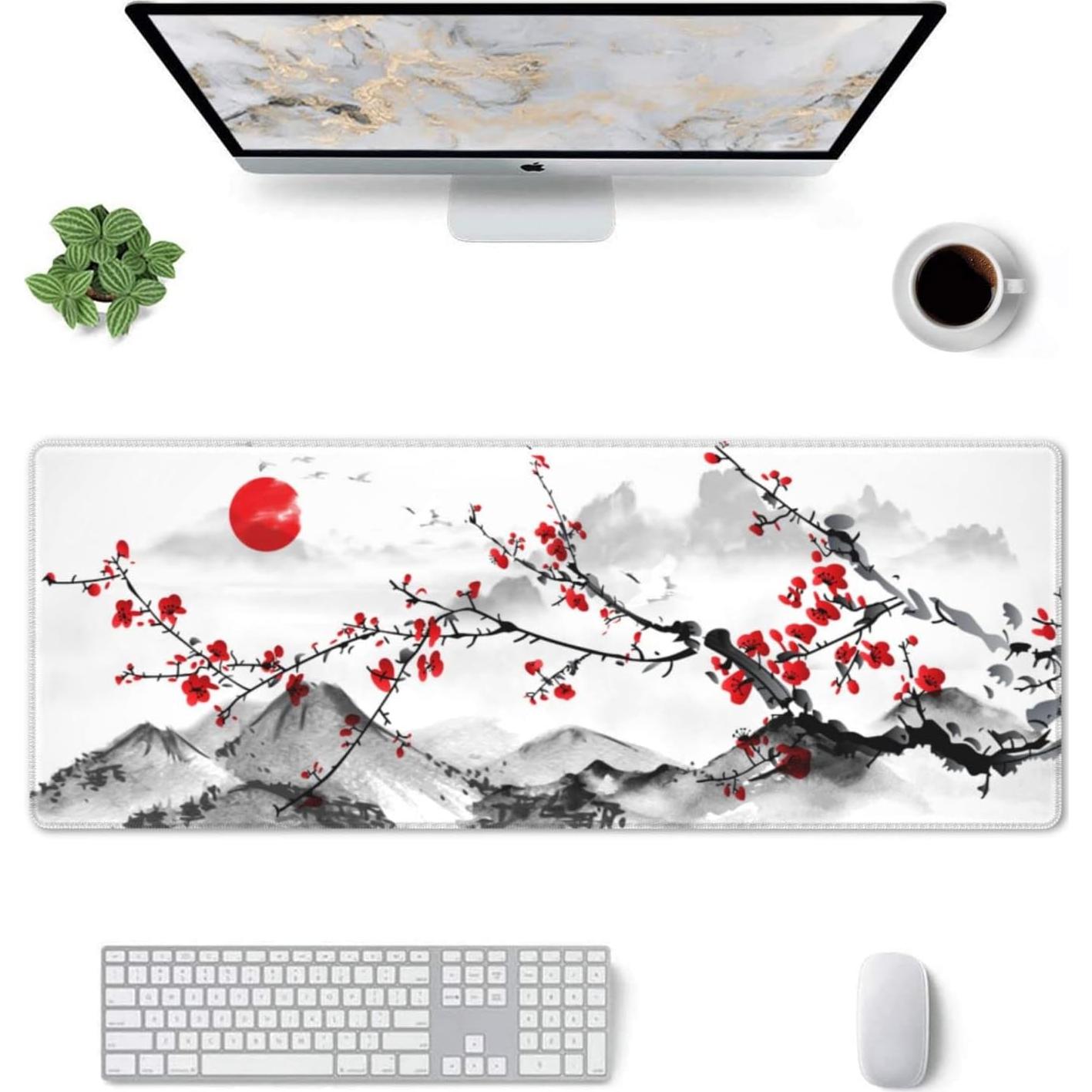 Alfombrilla de Ratón Extendida Omosri Sakura 80x30 cm Rosa