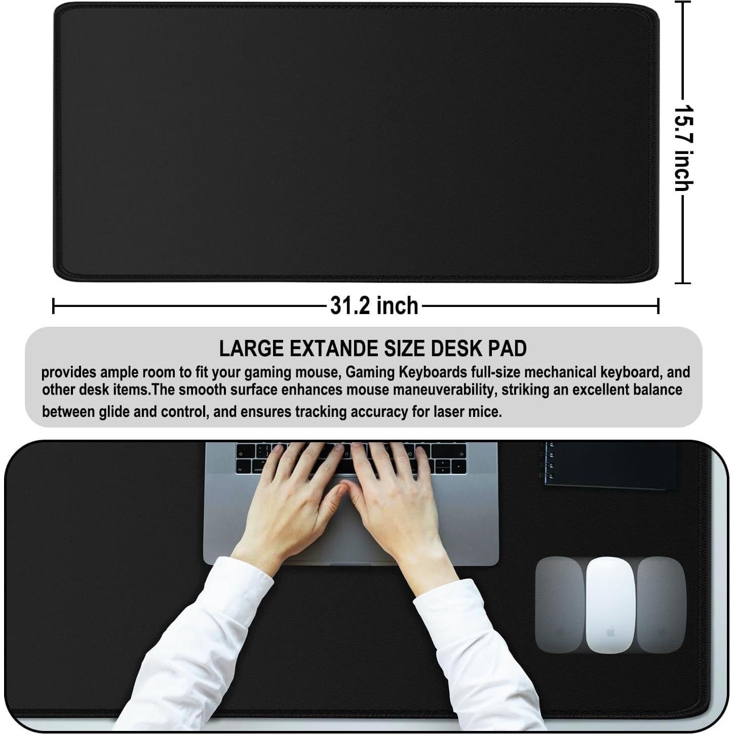 Alfombrilla de Escritorio Grande Deyzeum 80x40 cm Impermeable