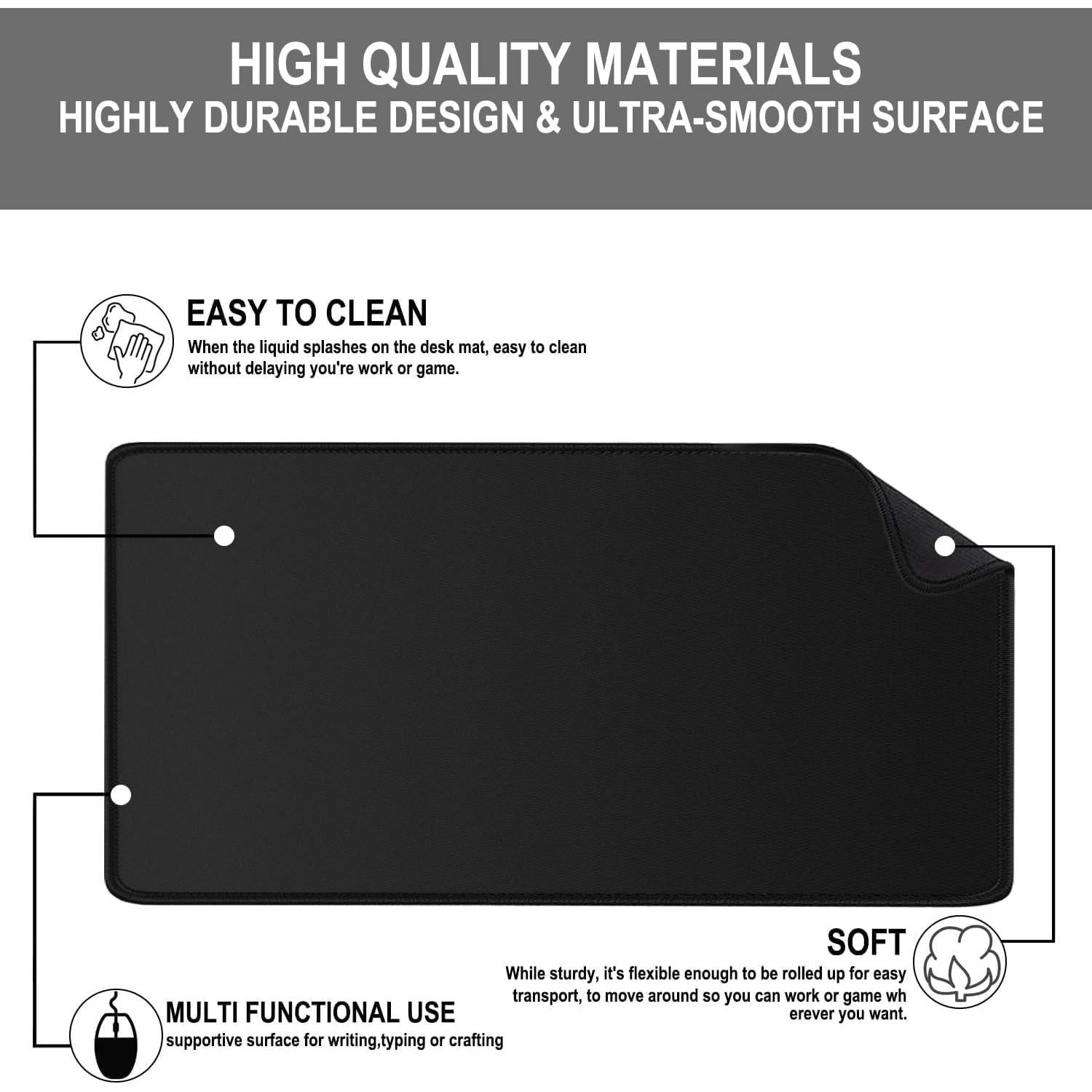 Alfombrilla de Escritorio Grande Deyzeum 80x40 cm Impermeable