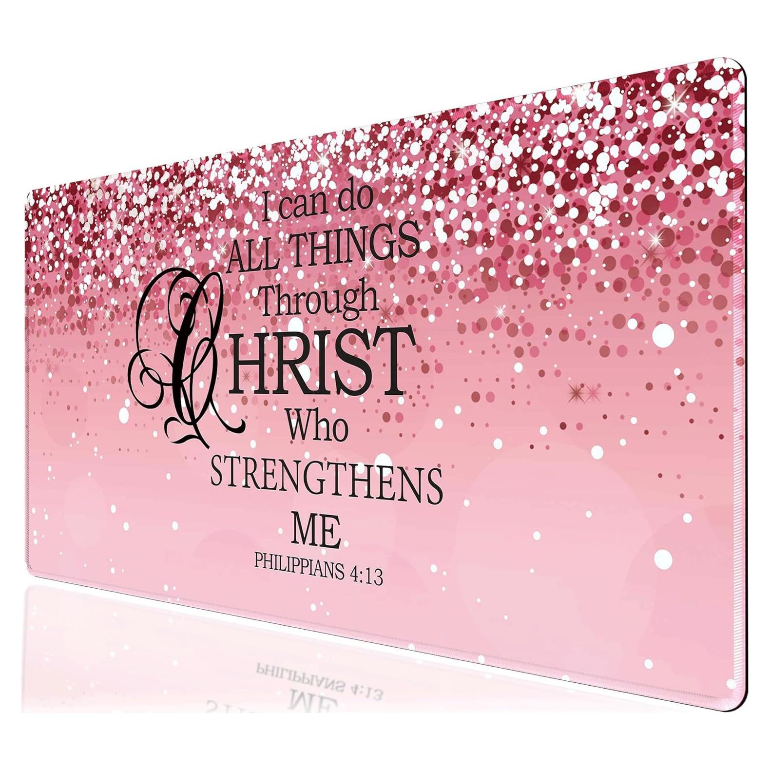 Alfombrilla de escritorio grande Apottwal rosa antideslizante 80x40cm