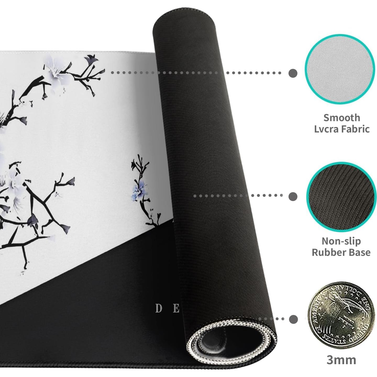 Alfombrilla de Ratón Gaming WENNGEIBORT XL 80x30cm Flor de Cerezo