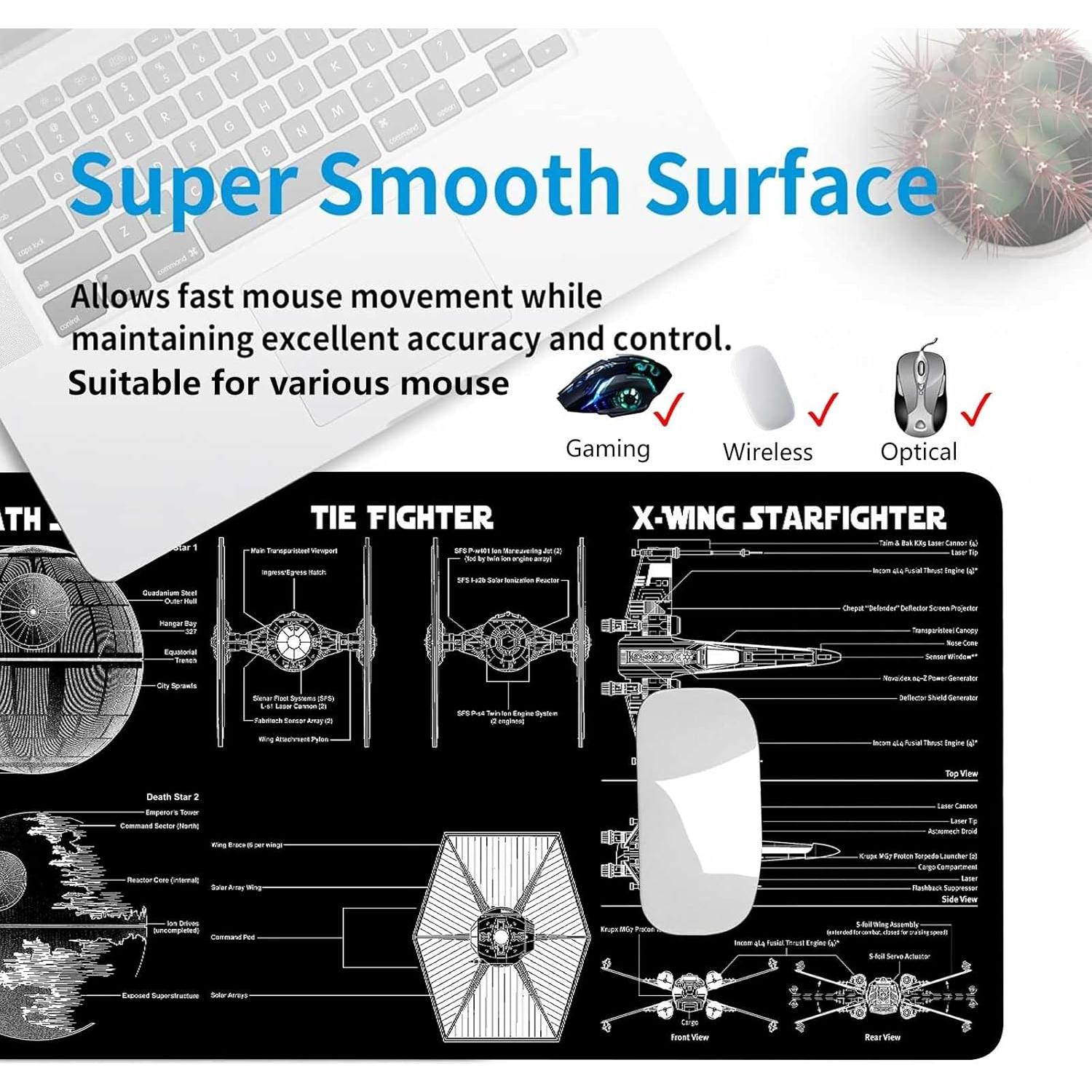 Alfombrilla de Ratón Grande GZESZT 80x30 cm Antideslizante