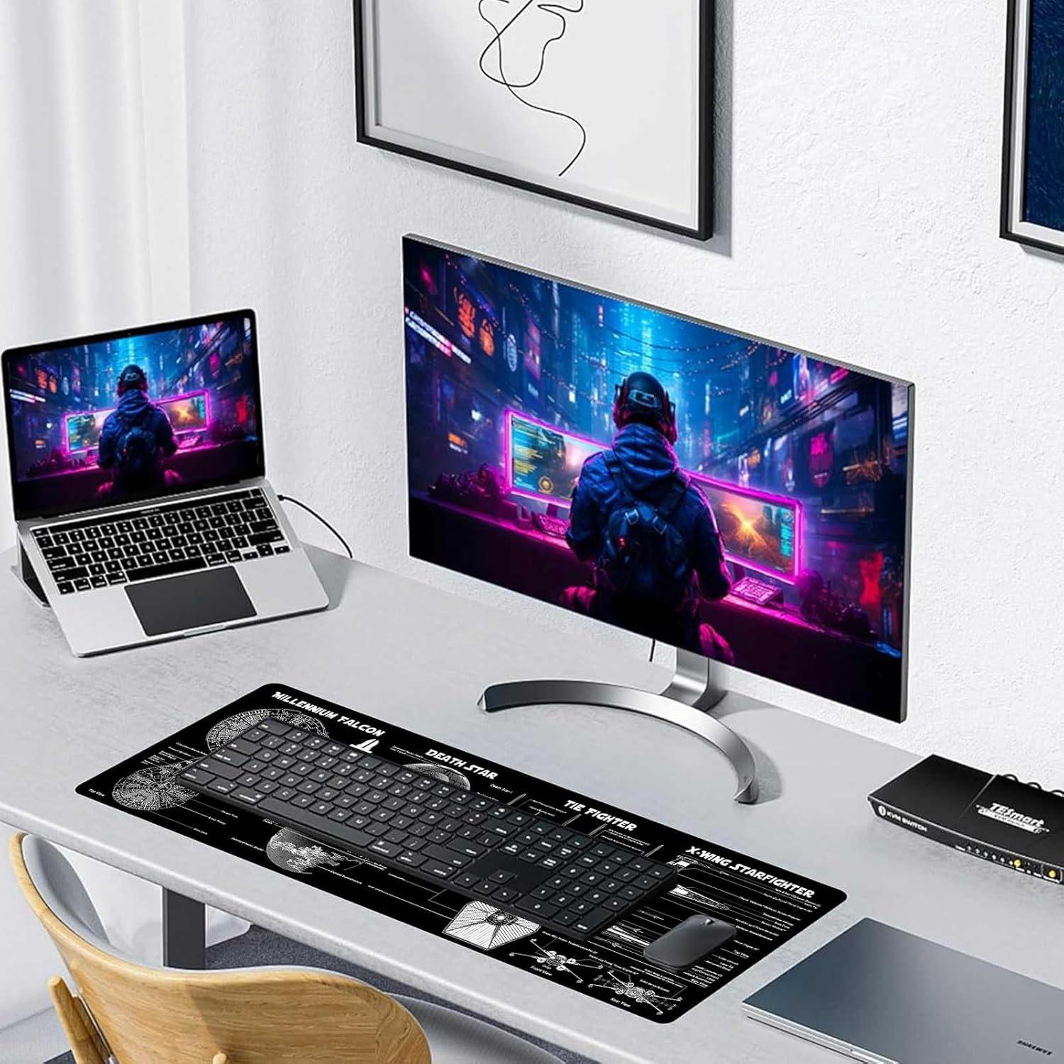 Alfombrilla de Ratón Grande GZESZT 80x30 cm Antideslizante