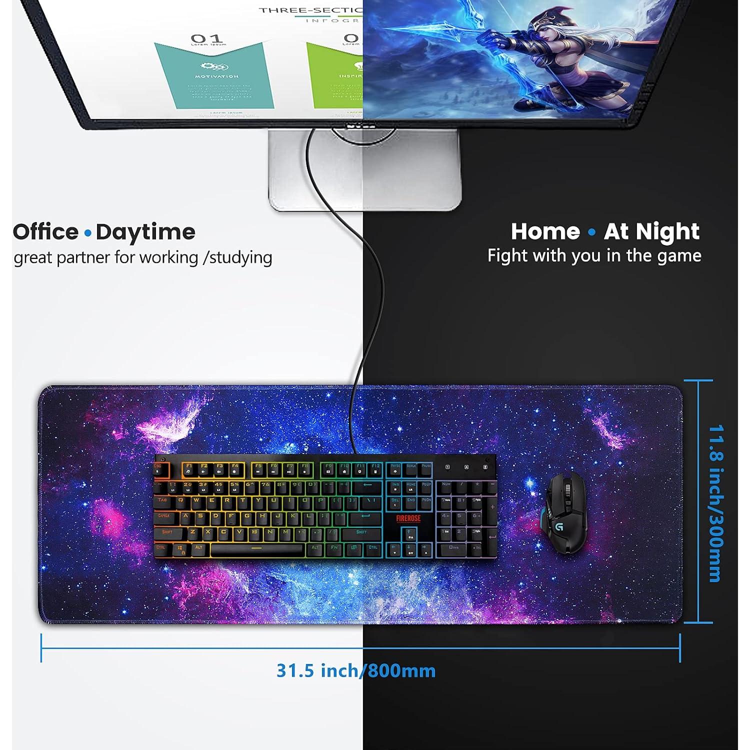 Alfombrilla de Ratón XL QOMOLAMA 80x30cm Impermeable Antideslizante